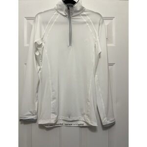 Coolibar Shirt Mens Small UPF 50+ Long Sleeve White 1/2 Zip Pullover Golf‎ UV